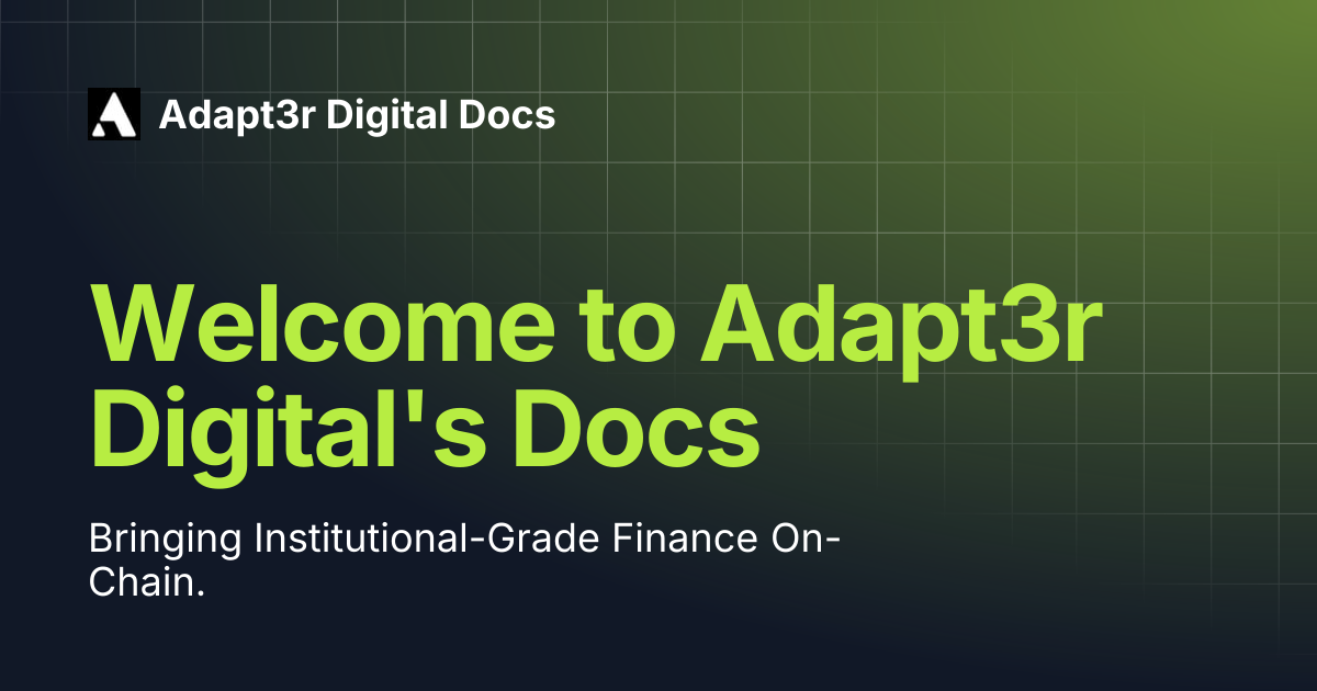 Welcome to Adapt3r Digital's Docs | Adapt3r Digital Docs